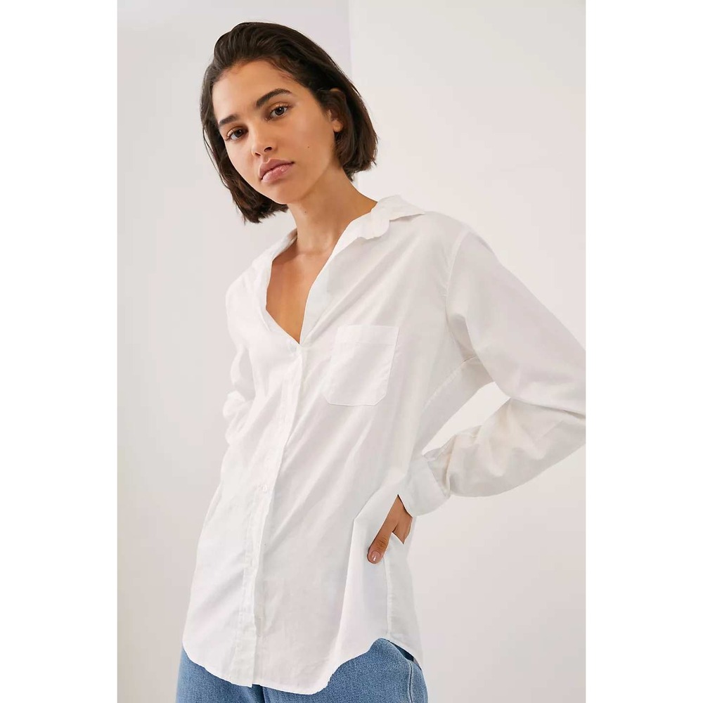 Grayson The Hero Frank & Eileen Button Down Shirt Size L White Cotton Clean Girl